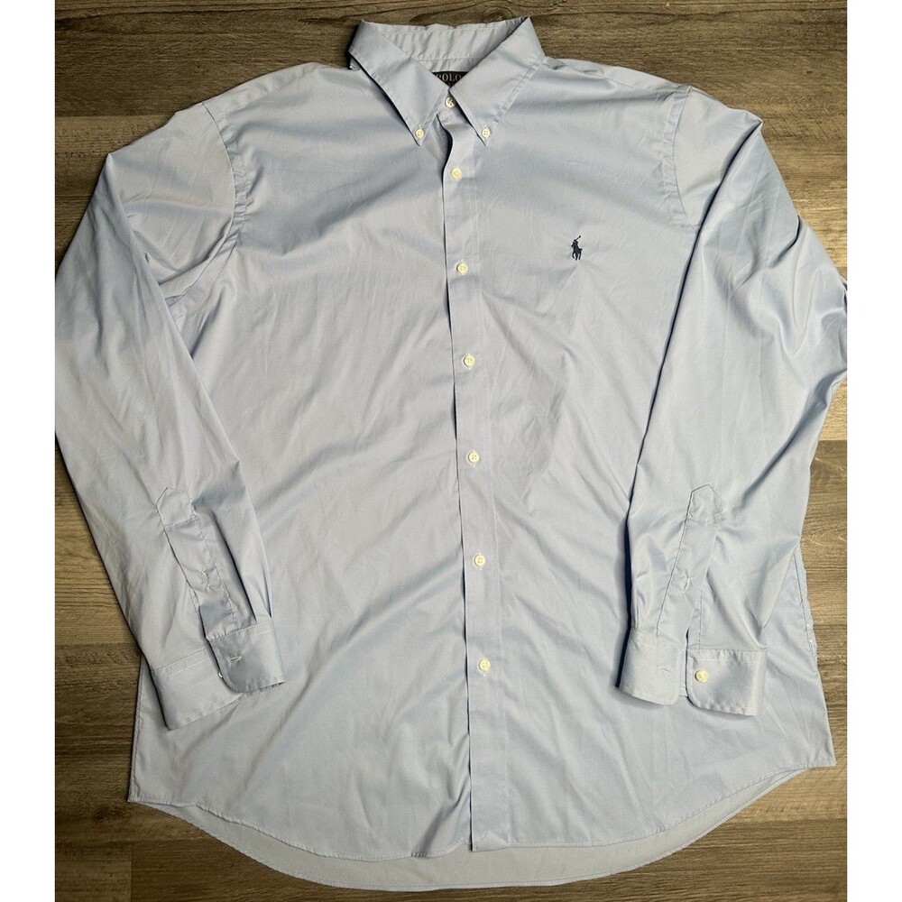 Ralph Lauren Baby Blue Cotton Classic Fit Button Down Shirt Men's Size XXL